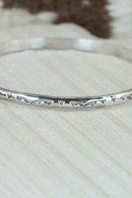 Navajo Sterling Silver Bangle Cuff - Elaine Tahe