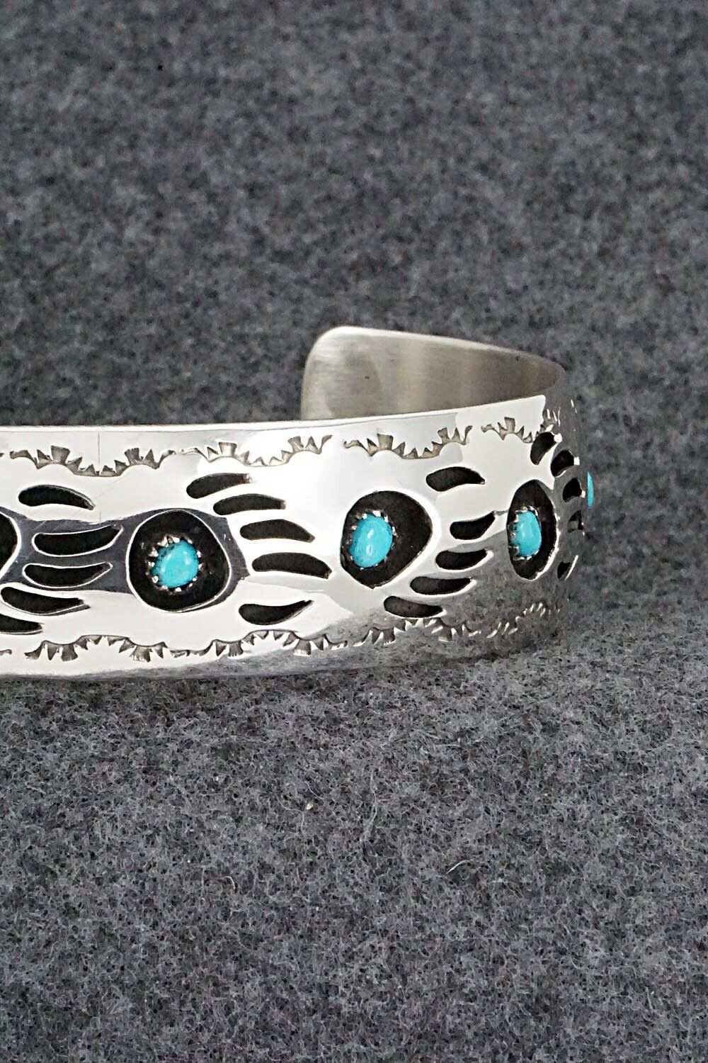 Turquoise & Sterling Silver Bracelet - Pearlene Spencer