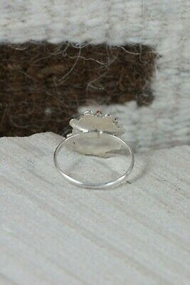 Zuni Coral and Sterling Silver Ring - David Leekity - Size 9 - High Lonesome Trading