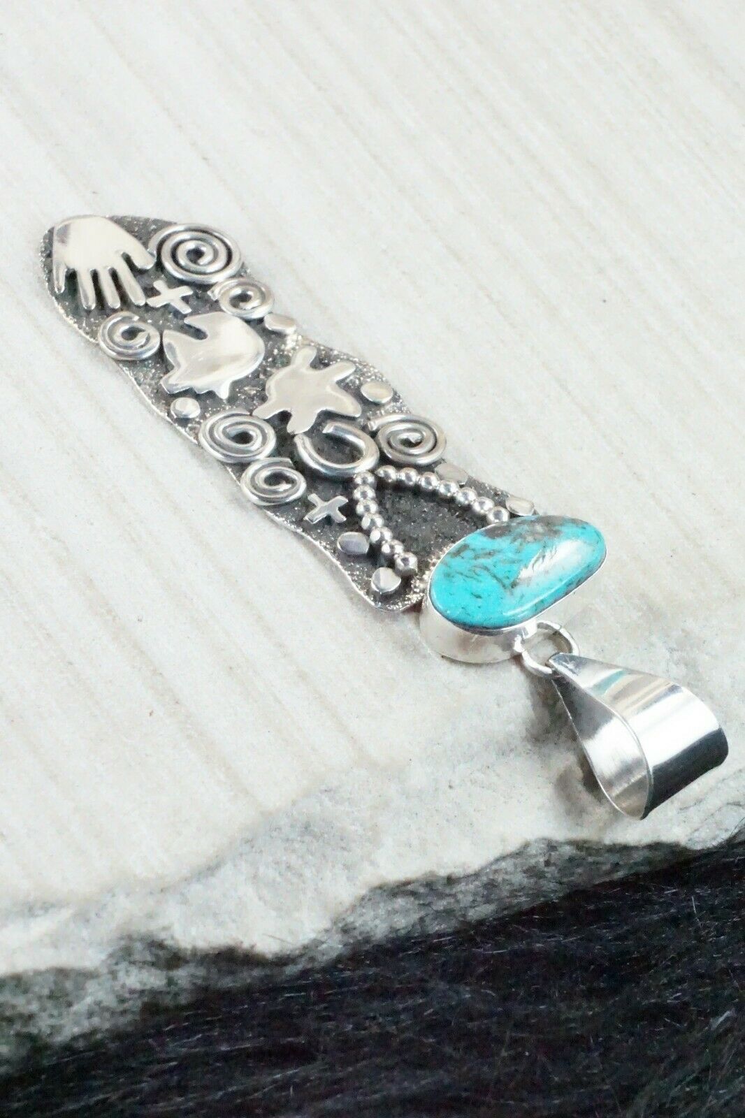 Turquoise & Sterling Silver Pendant - Alex Sanchez
