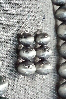 Sterling Silver Navajo Pearl Necklace & Earrings - Preston Haley