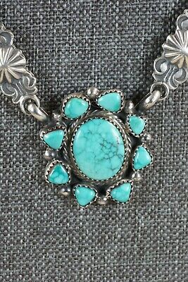 Turquoise & Sterling Silver Necklace - Annie Spencer - Navajo