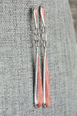 Spiny Oyster & Sterling Silver Earrings - Ashbary Gasper
