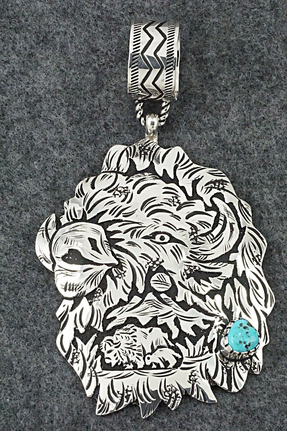 Turquoise & Sterling Silver Pendant - Richard Singer