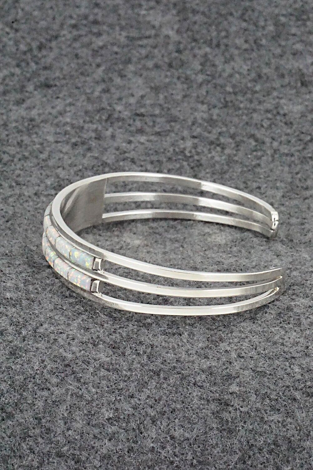 Opalite & Sterling Silver Inlay Bracelet - Anson Wallace