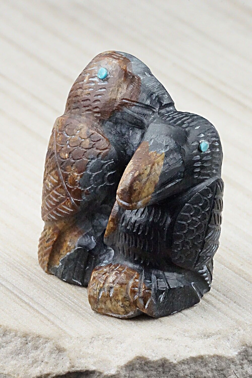 Eagles Zuni Fetish Carving - Colton Kaamasee