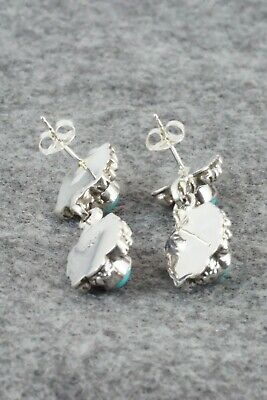 Turquoise & Sterling Silver Earrings - Loretta Smith