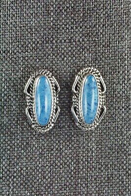 Navajo Turquoise & Sterling Silver Earrings - Jan Mariano