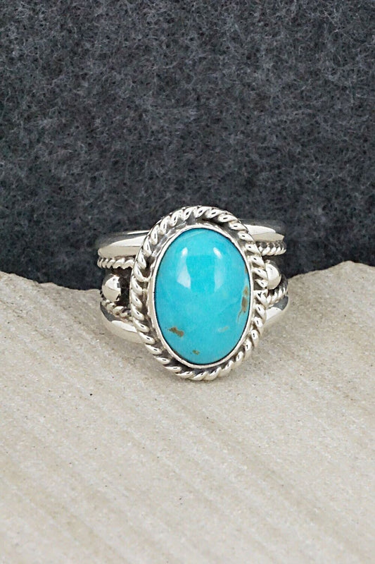 Turquoise & Sterling Silver Ring - Thomas Yazzie - Size 5.5