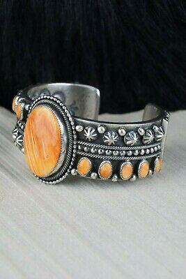 Navajo Spiny Oyster & Sterling Silver Bracelet - Myron Etsitty - High Lonesome Trading