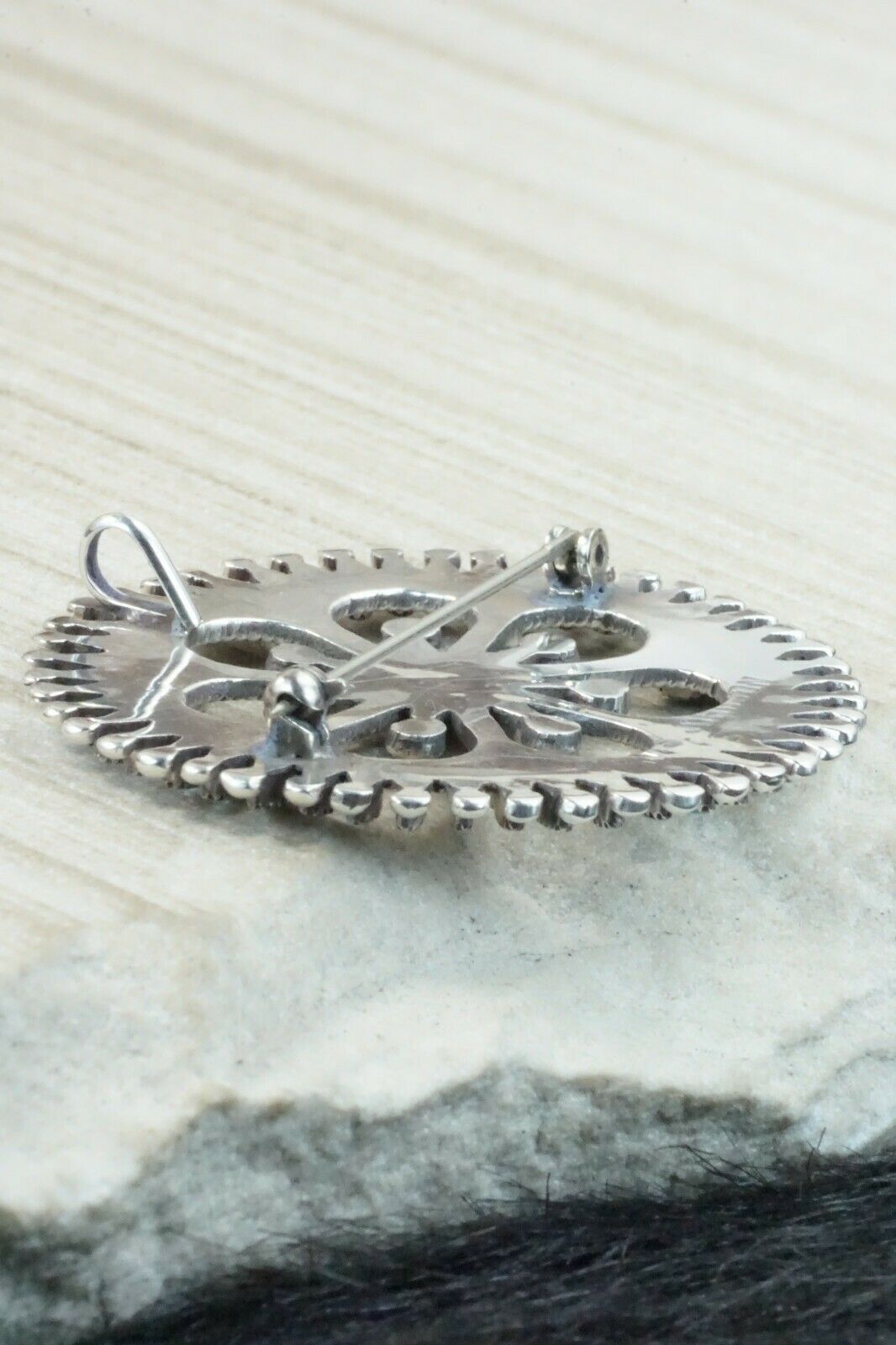 Turquoise & Sterling Silver Pendant - Vincent Johnson