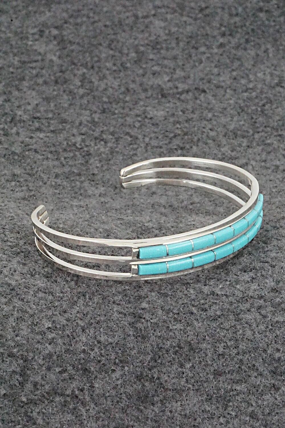 Turquoise & Sterling Silver Inlay Bracelet - Anson Wallace