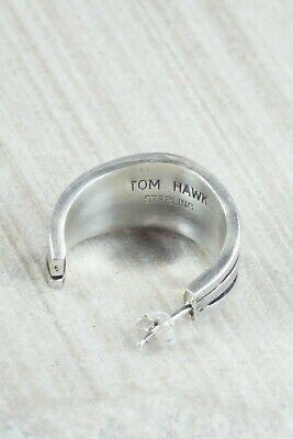 Sterling Silver Hoop Earrings - Tom Hawk - High Lonesome Trading