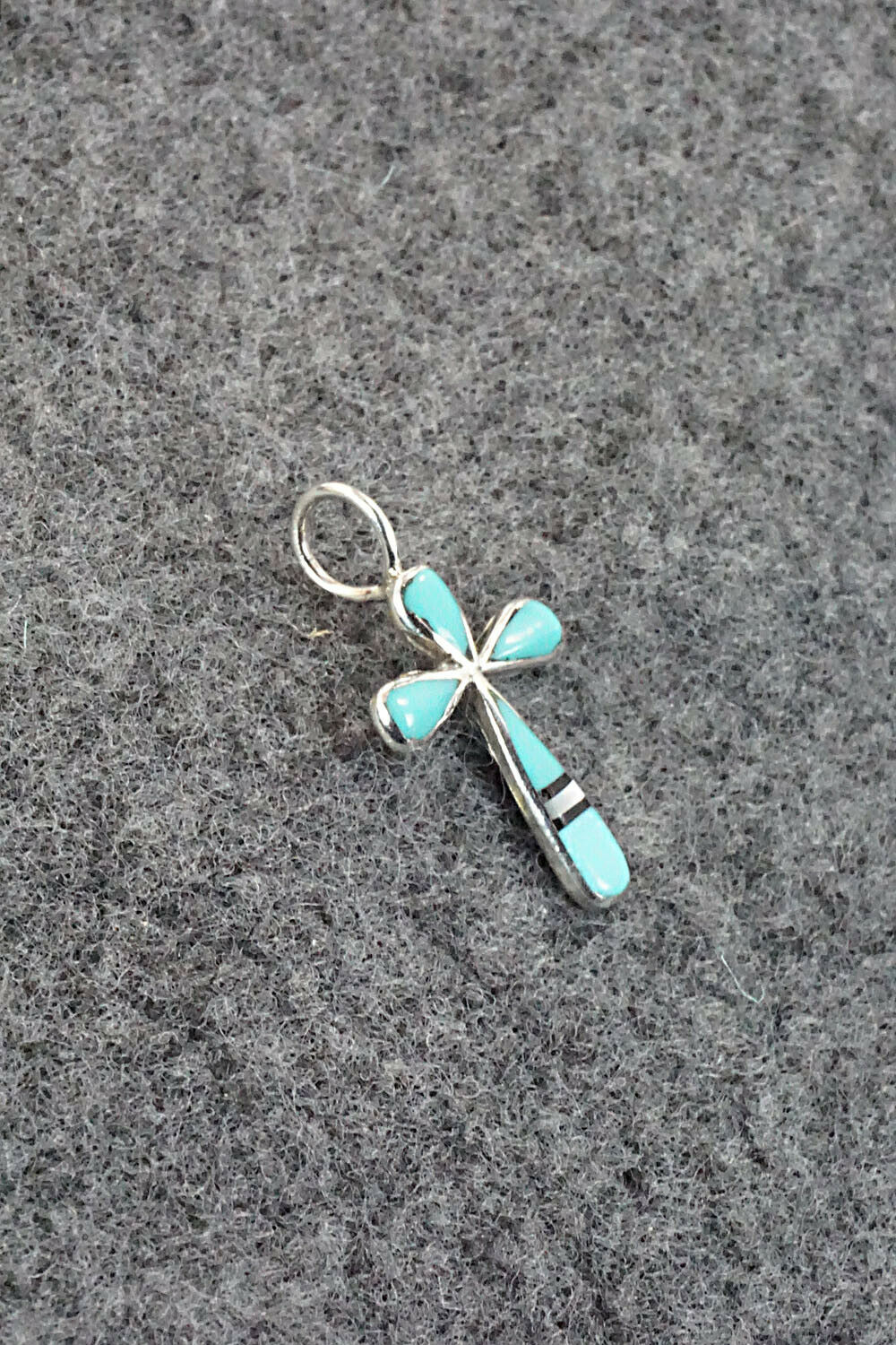 Multi Stone & Sterling Silver Inlay Pendant - Christina Bowannie