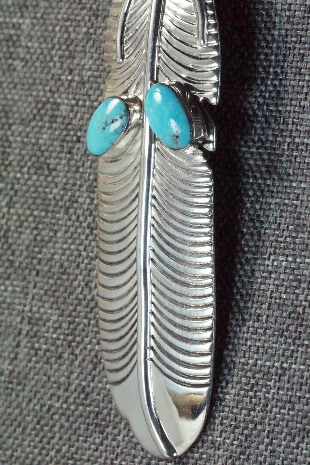 Navajo Turquoise & Sterling Silver Pendant - Greg Yazzie