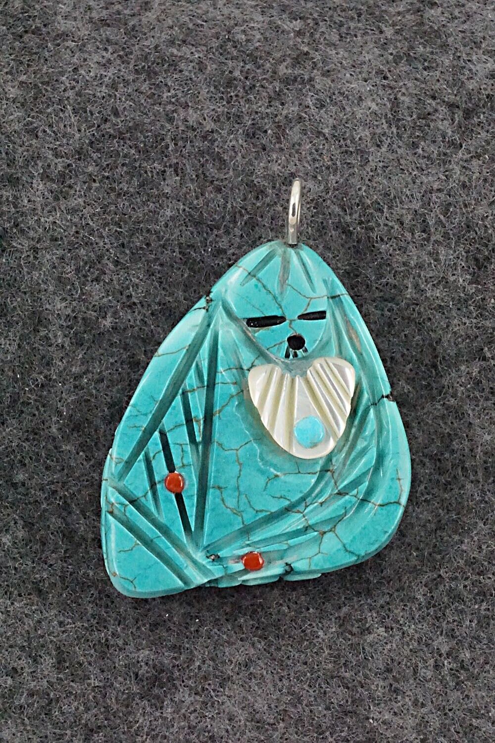 Turquoise Corn Maiden Pendant - Vickie Quandelacy