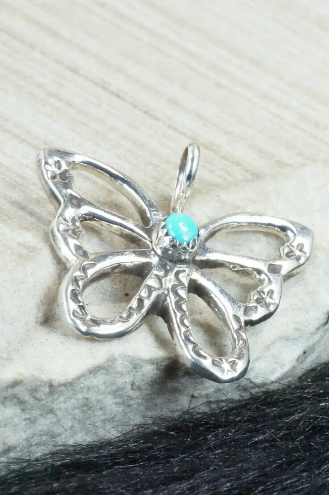 Turquoise & Sterling Silver Pendant - Pauline Nelson