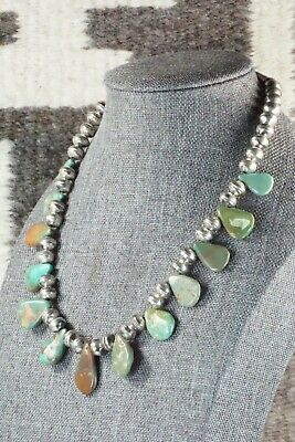 Turquoise & Sterling Silver Necklace - Navajo