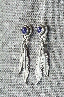 Lapis & Sterling Silver Earrings - Navajo