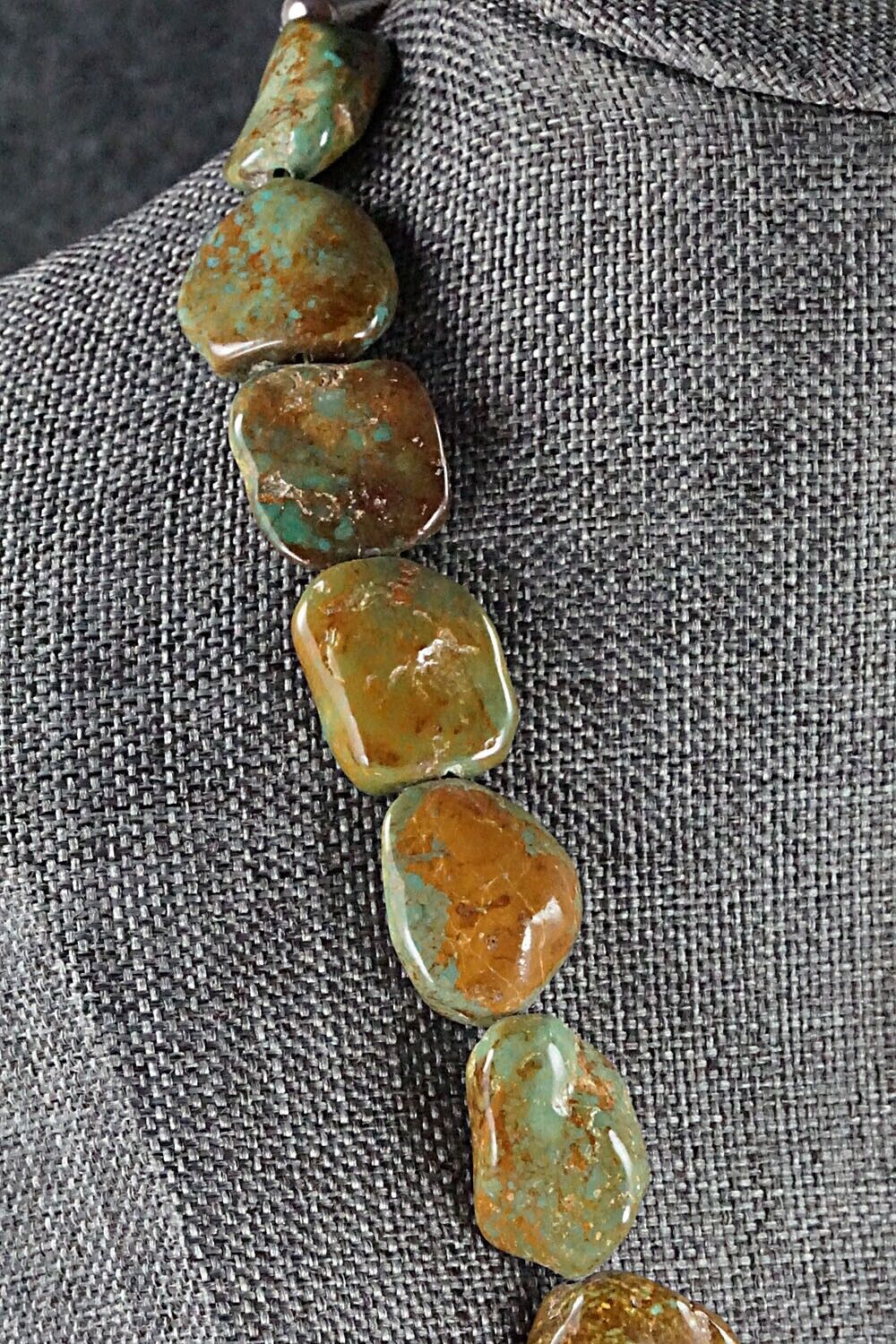 Turquoise and Sterling Silver Necklace - Louise Joe