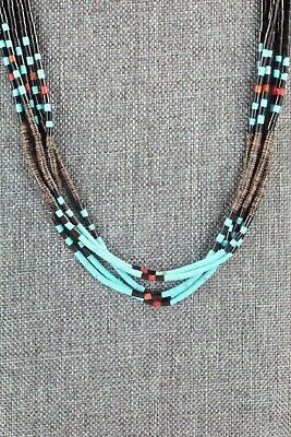 Turquoise, Shell & Jet Necklace - Esquipula Tenorio