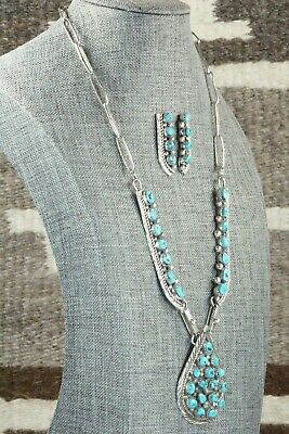 Turquoise & Sterling Silver Necklace and Earrings - Darlene Begay