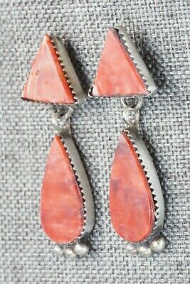 Spiny Oyster and Sterling Silver Earrings - Selina Warner