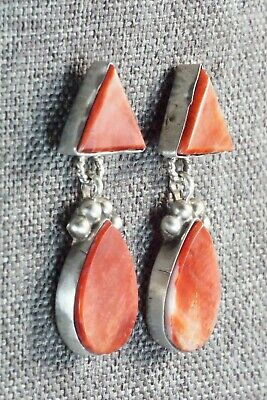 Spiny Oyster and Sterling Silver Earrings - Selina Warner