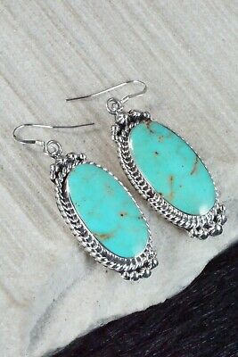 Turquoise & Sterling Silver Earrings - Greg Yazzie