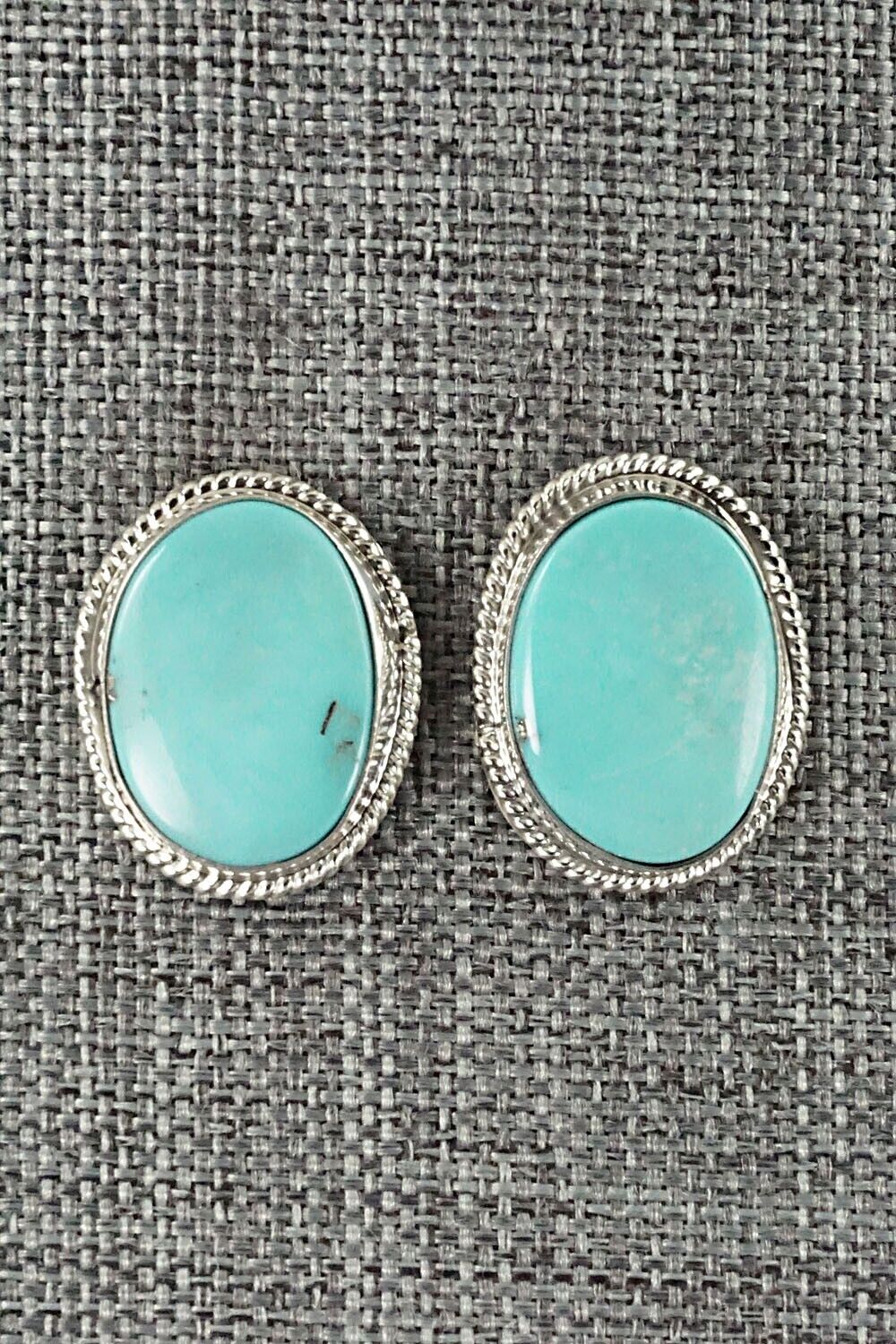 Turquoise & Sterling Silver Earrings - Verley Betone