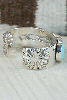 Navajo Turquoise & Sterling Silver Bracelet - Elvira Bill