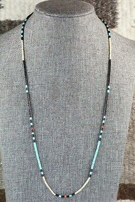 Turquoise, Shell, Coral & Sterling Silver Necklace - Esquipula Tenorio
