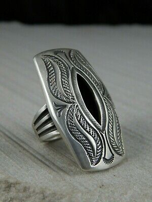 Navajo Sterling Silver Ring - Calvin Martinez - Size 8.5 - High Lonesome Trading