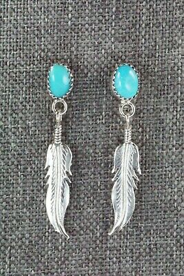 Turquoise & Sterling Silver Earrings - Sharon McCarthy