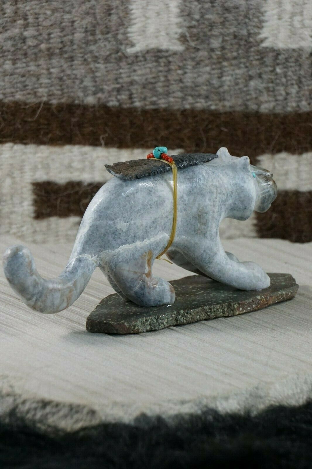 Mountain Lion Zuni Fetish Carving - Clive Hastito - High Lonesome Trading