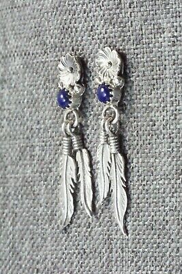 Lapis & Sterling Silver Earrings - Isabelle Yazzie