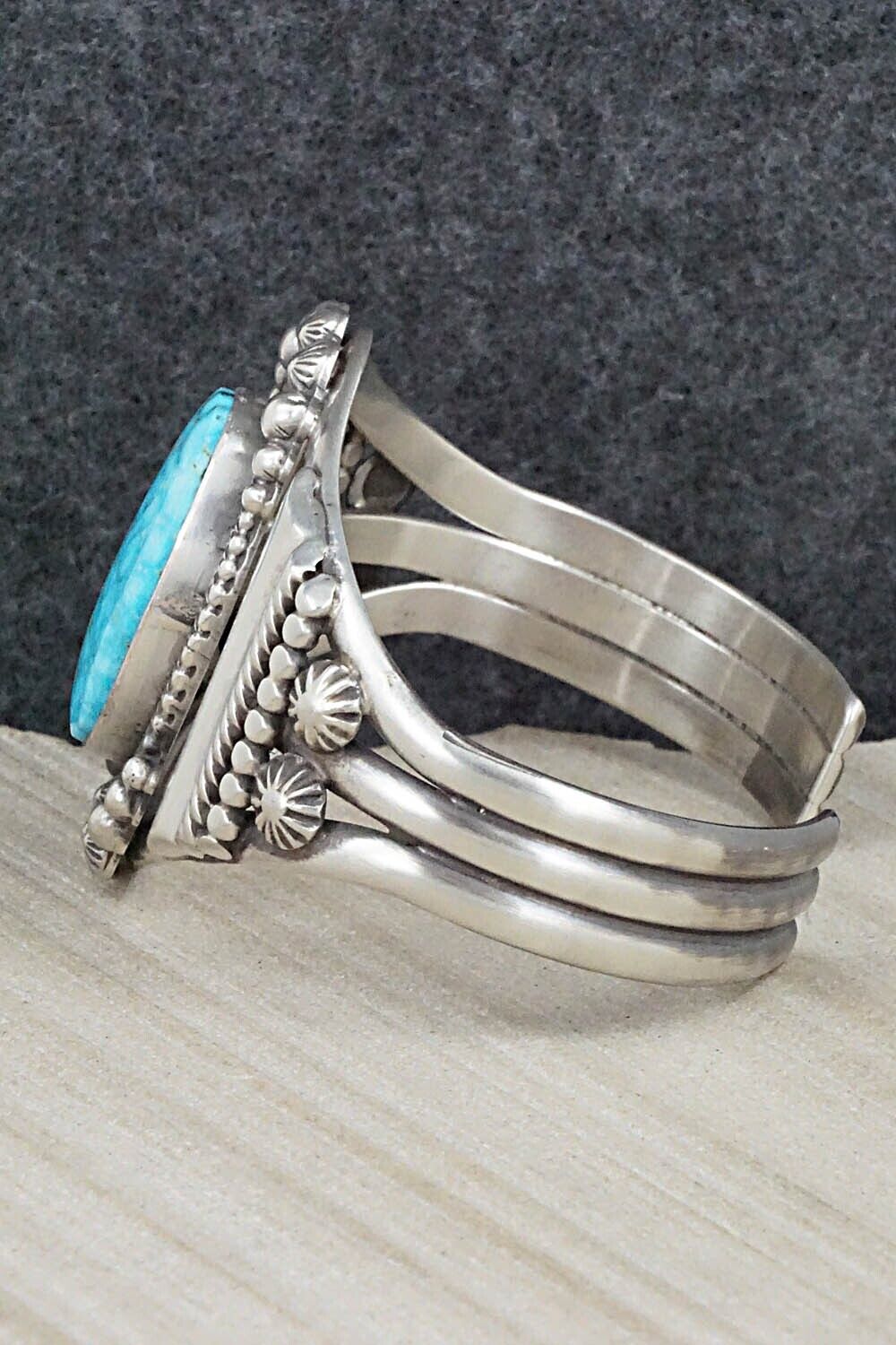 Turquoise & Sterling Silver Bracelet - Tom Lewis