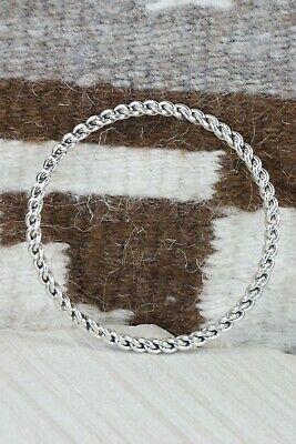 Navajo Sterling Silver Bangle Cuff - Elaine Tahe