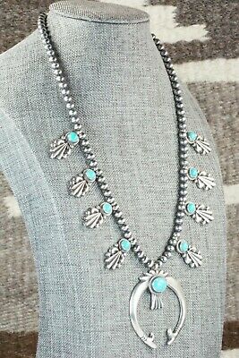 Turquoise & Sterling Silver Squash Blossom - Bobby Platero