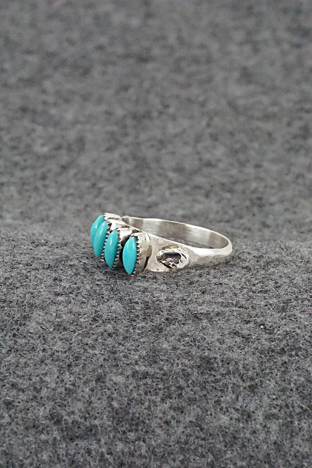 Turquoise & Sterling Silver Ring - Larry Delena - Size 8.5