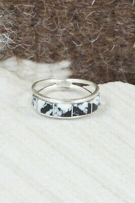 White Buffalo & Sterling Silver Ring - Gloria Waseta - Size 6.5