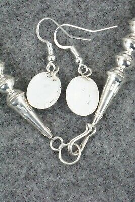 Turquoise & Sterling Silver Squash Blossom and Earrings - Phil Garcia