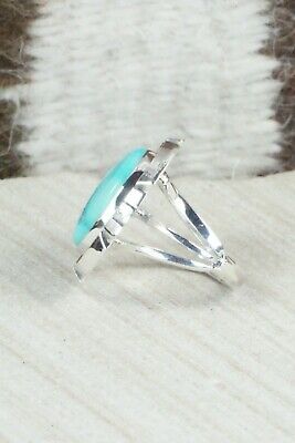 Turquoise & Sterling Silver Ring - Samuel Yellowhair - Size 5.75