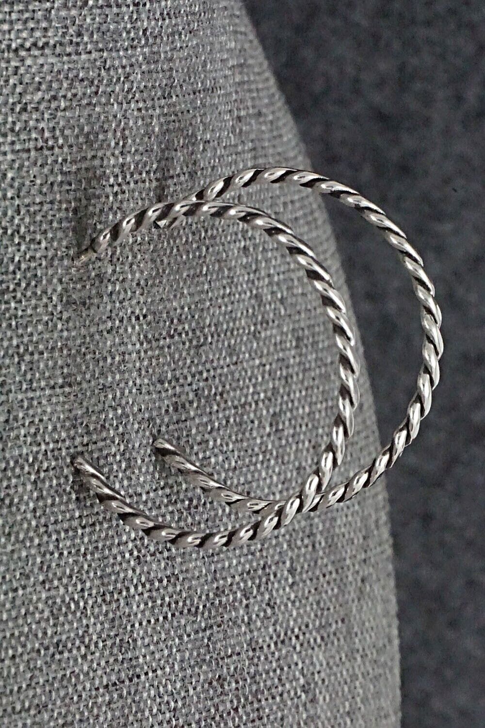 Sterling Silver Hoop Earrings - Elaine Tahe