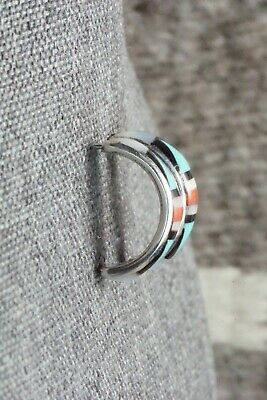 Multi Stone Inlay & Sterling Silver Earrings - Delberta Boone
