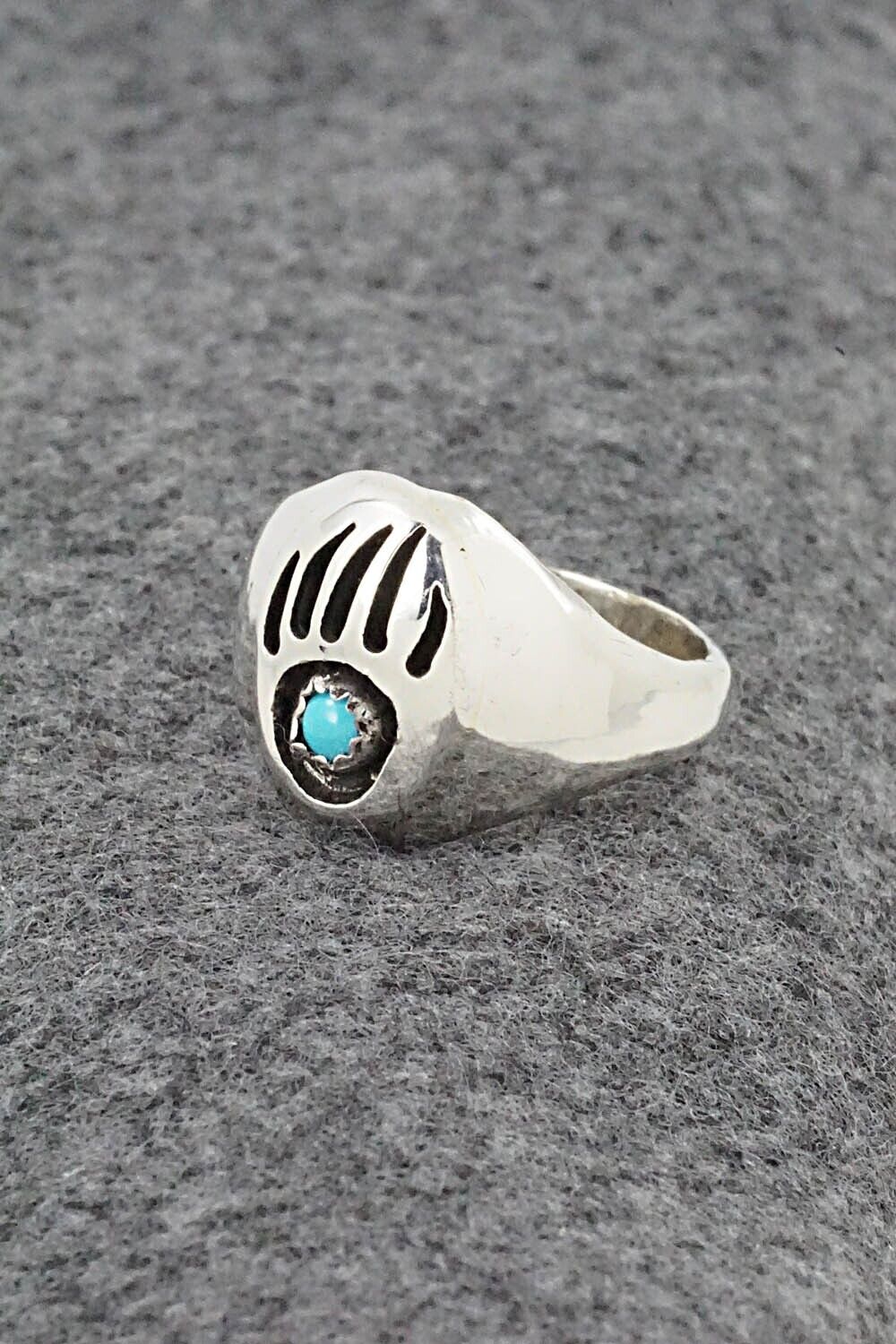 Turquoise & Sterling Silver Ring - Pearlene Spencer - Size 10.5