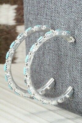Turquoise & Sterling Silver Earrings - Murray Hannaweeka