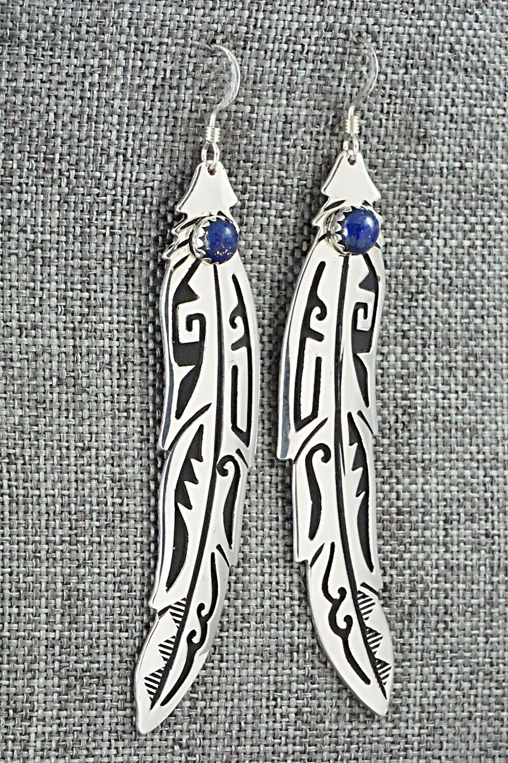 Lapis and Sterling Silver Earrings - Rosita Singer