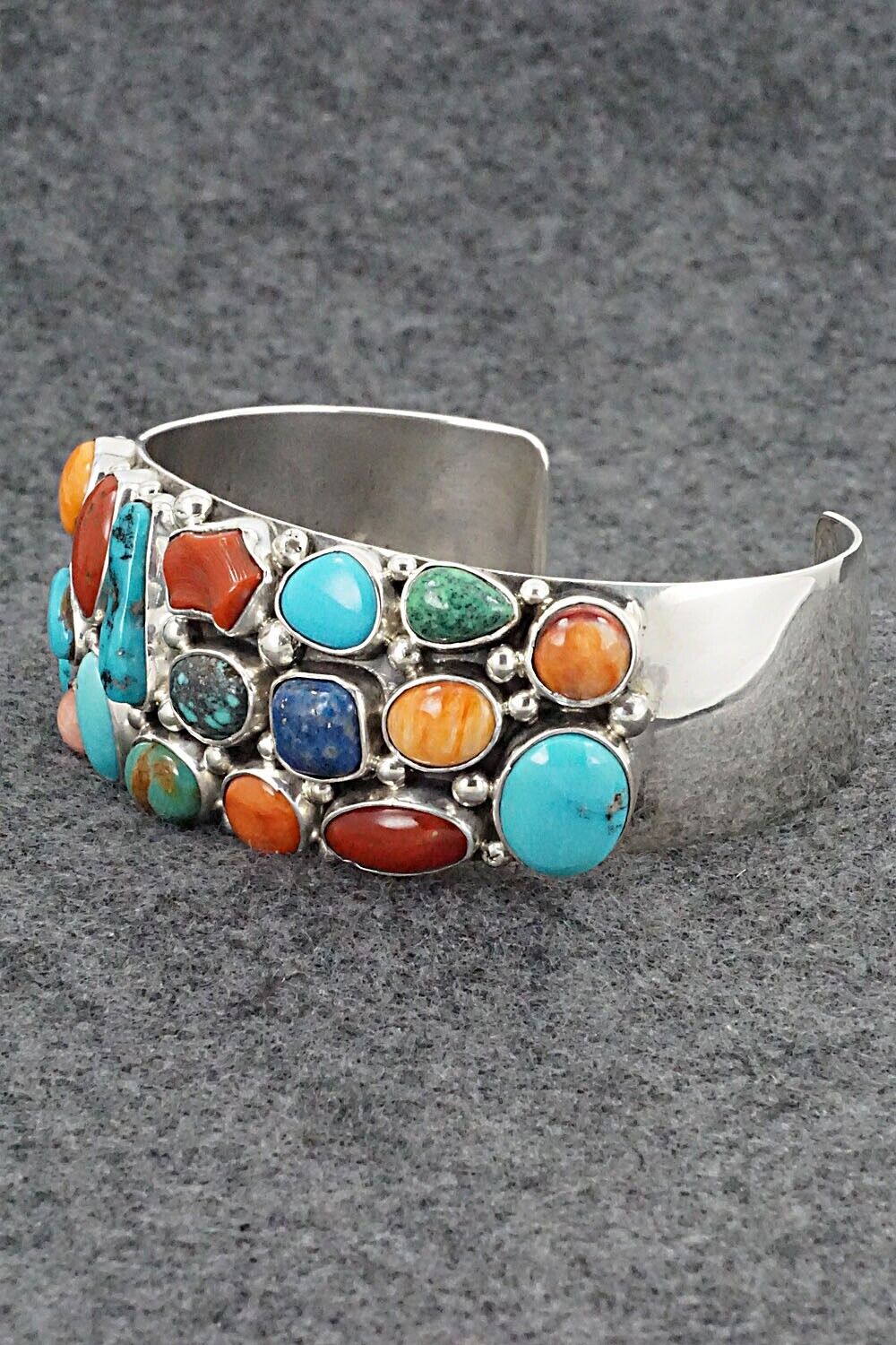 Multi Stone & Sterling Silver Bracelet - Victor Thompson
