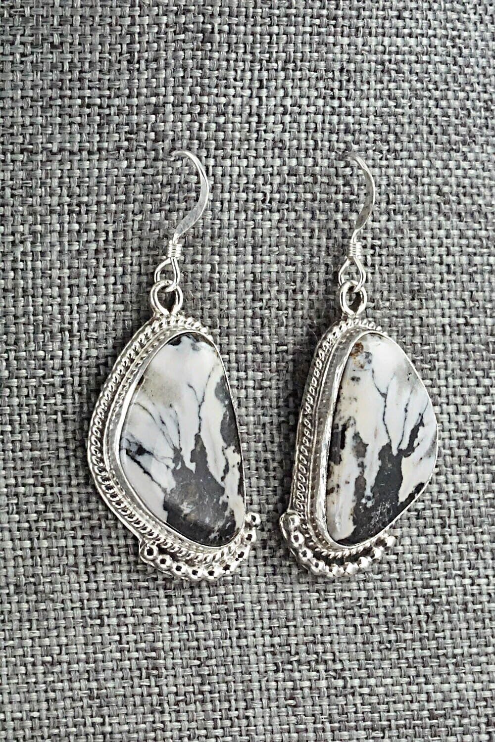 White Buffalo & Sterling Silver Earrings - Sharon McCarthy
